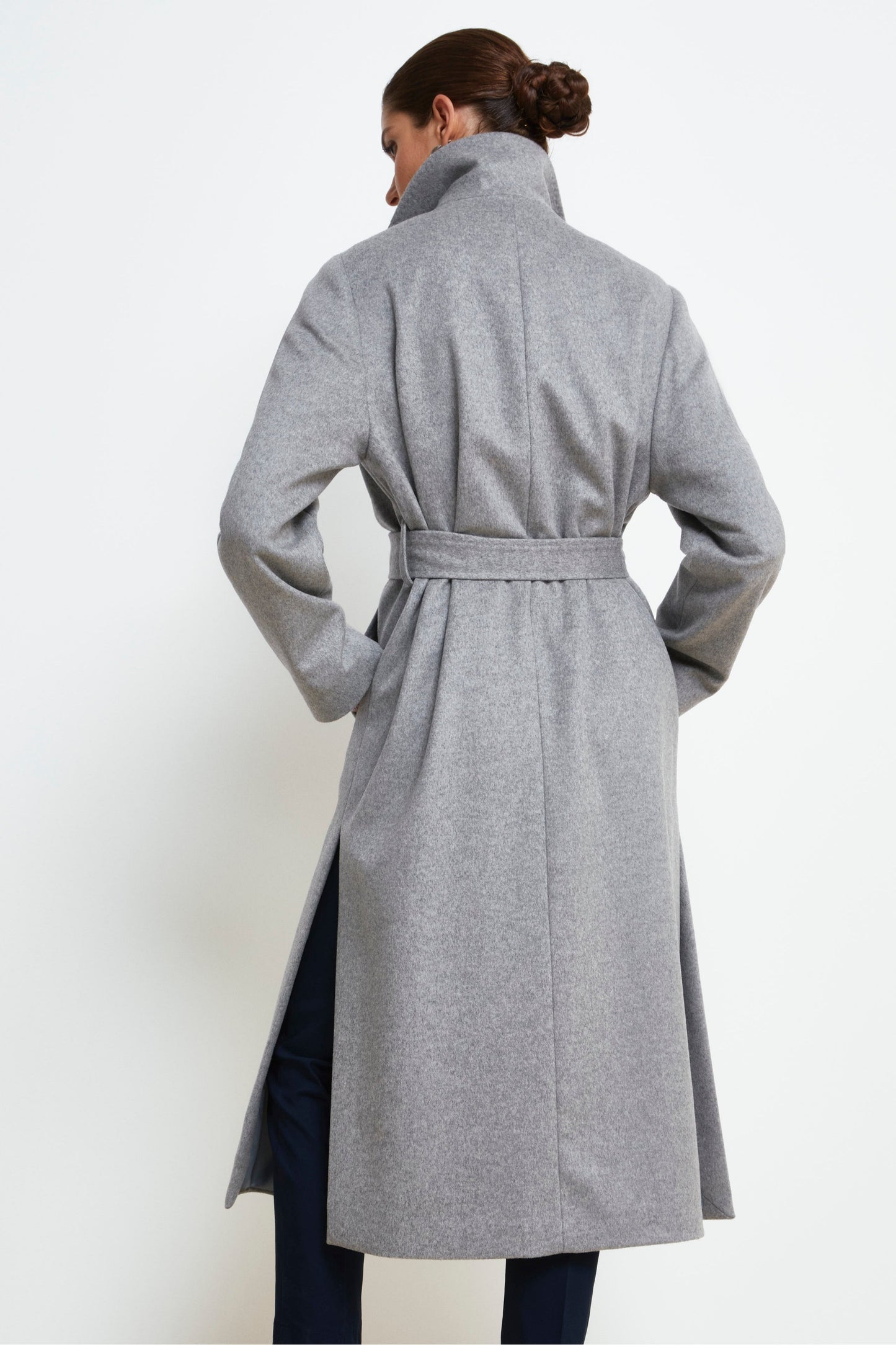 Annalisa - Cappotto lungo in lana e cashmere PEARL 1