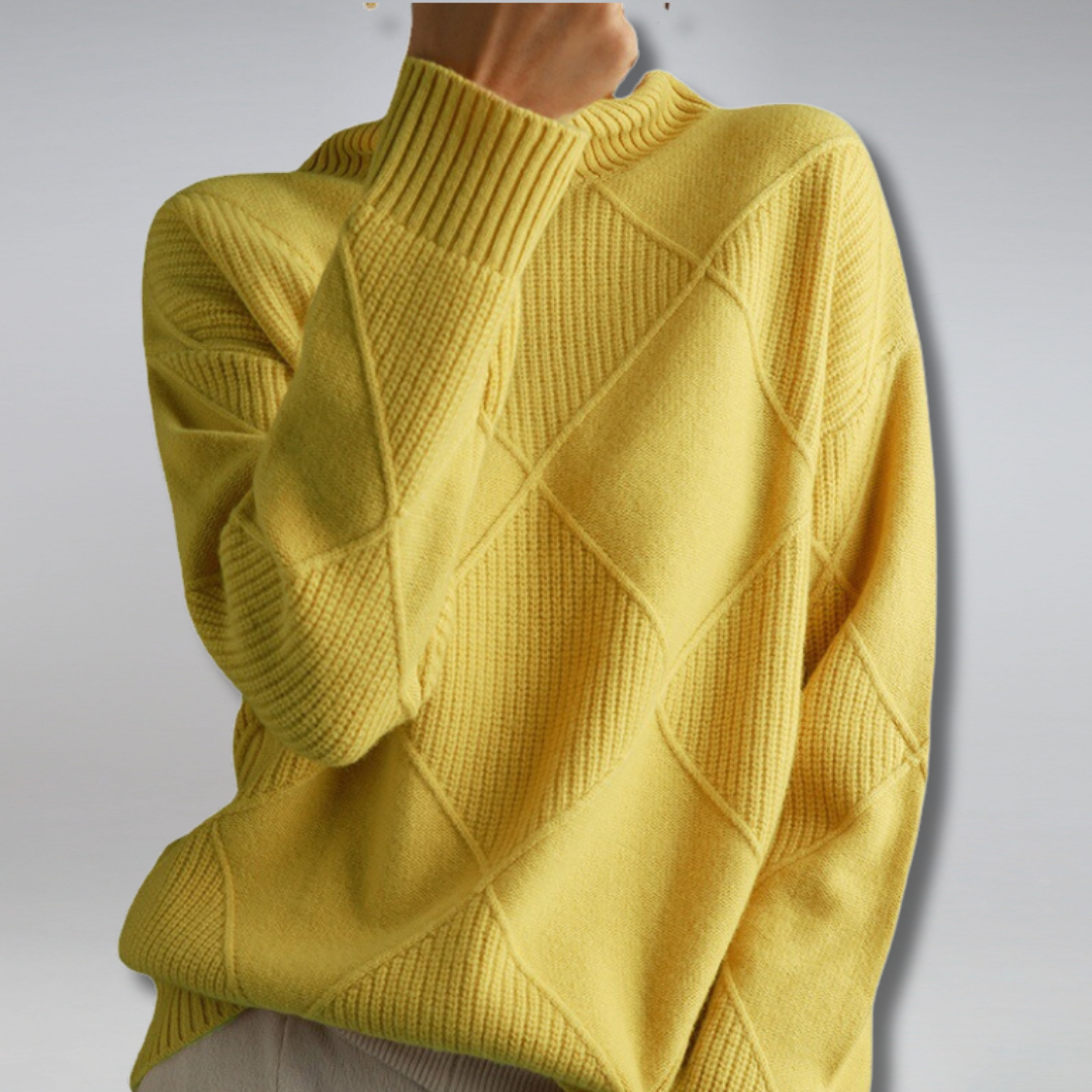 Arcangela - Maglione dolcevita in cashmere da donna Giallo