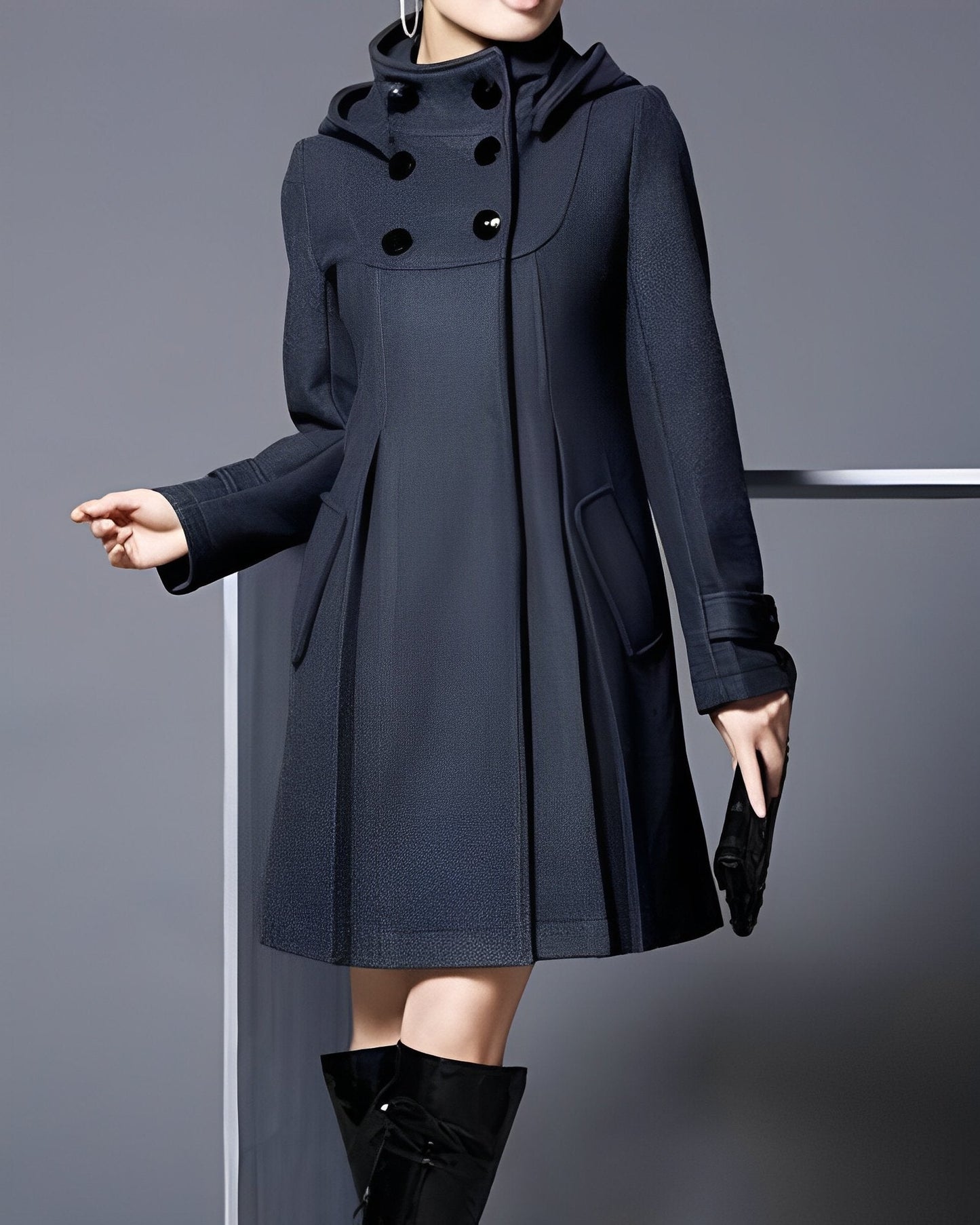 Assunta - Giacca donna elegante con tasche laterali Nero