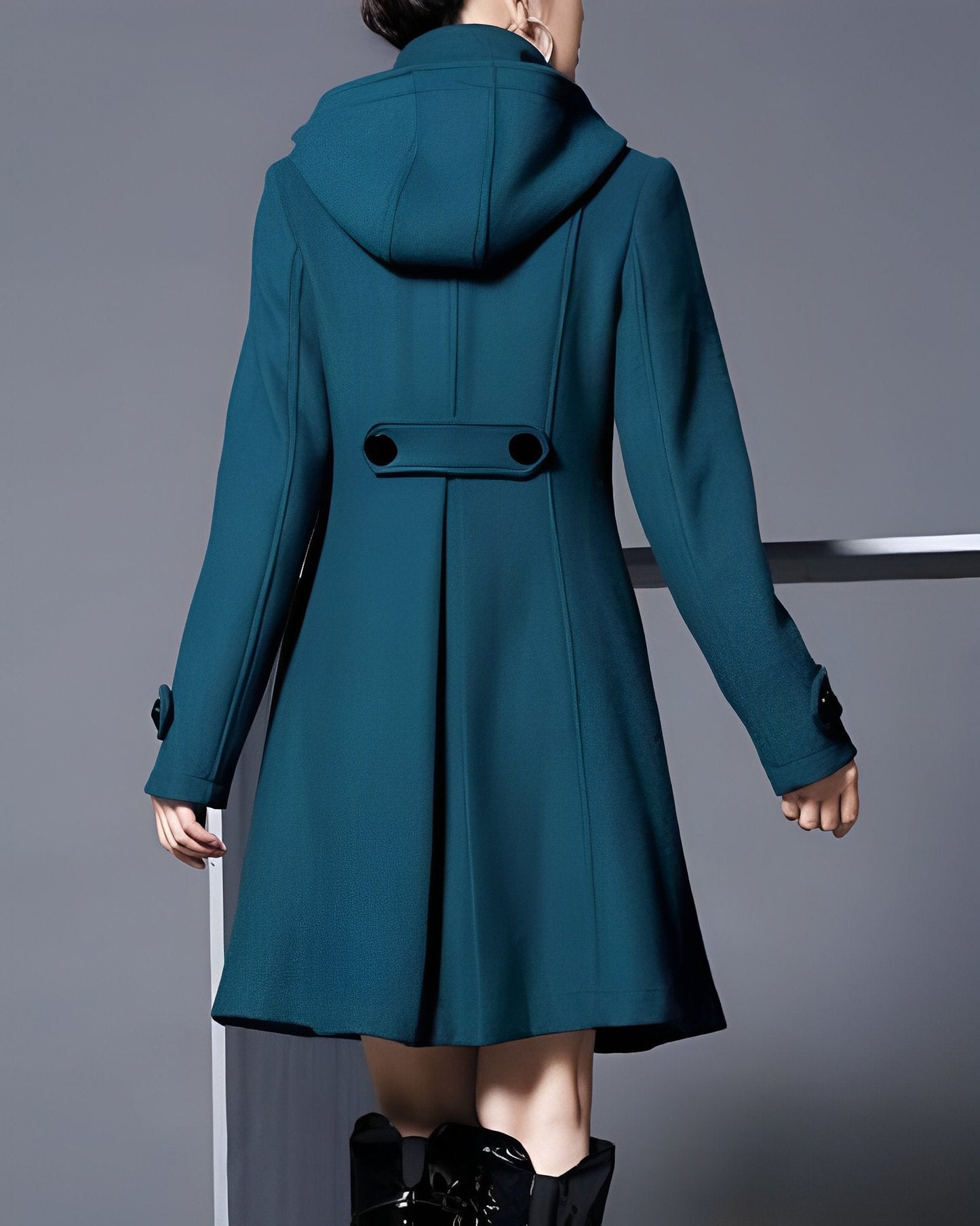 Assunta - Giacca donna elegante con tasche laterali Verde scuro