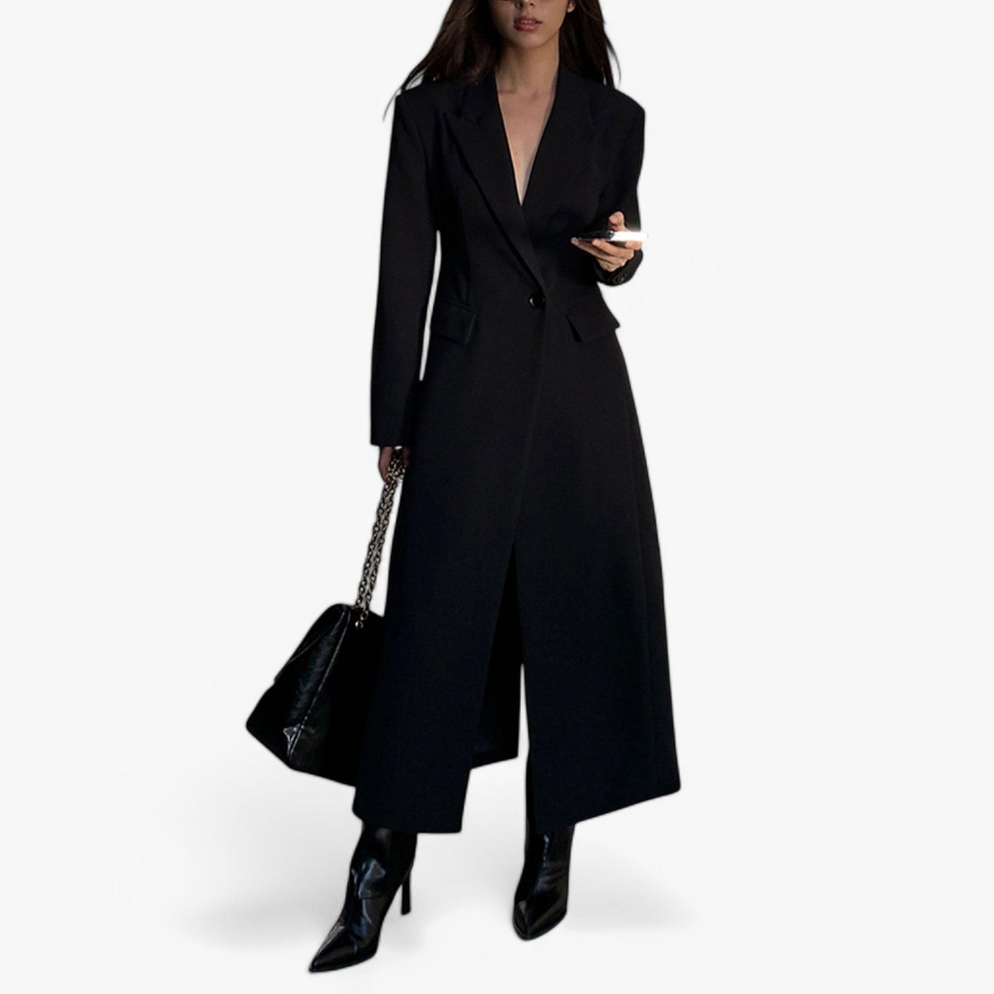 Herminia - Trench coat lungo elegante da donna