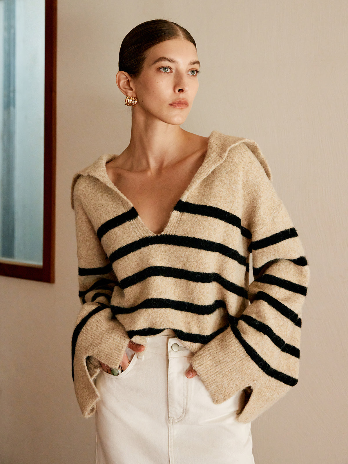 Giada - Maglione Oversize a Righe Casual