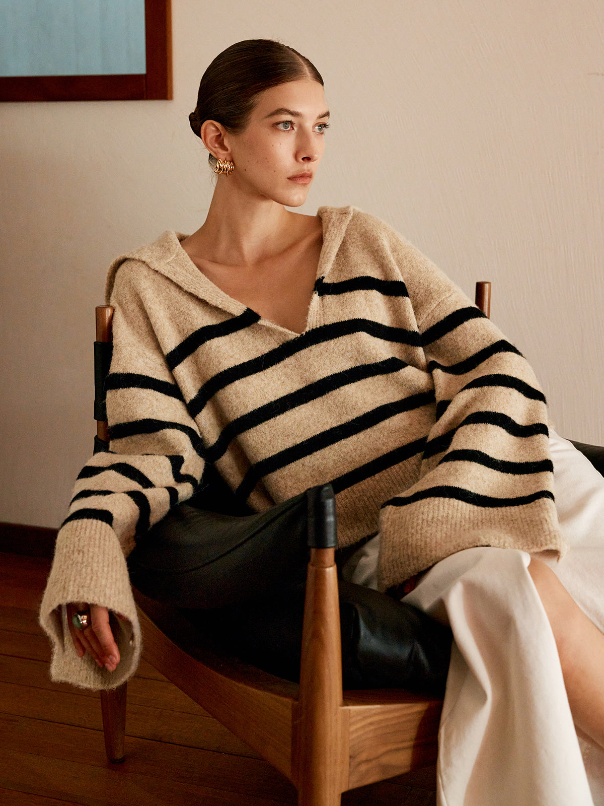 Giada - Maglione Oversize a Righe Casual