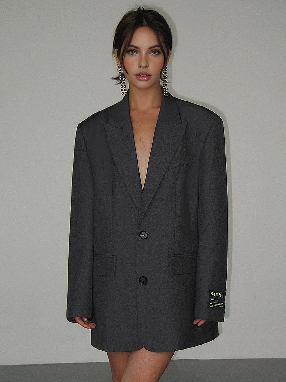 Isabella - Blazer Oversize Donna con Revers Dentellato