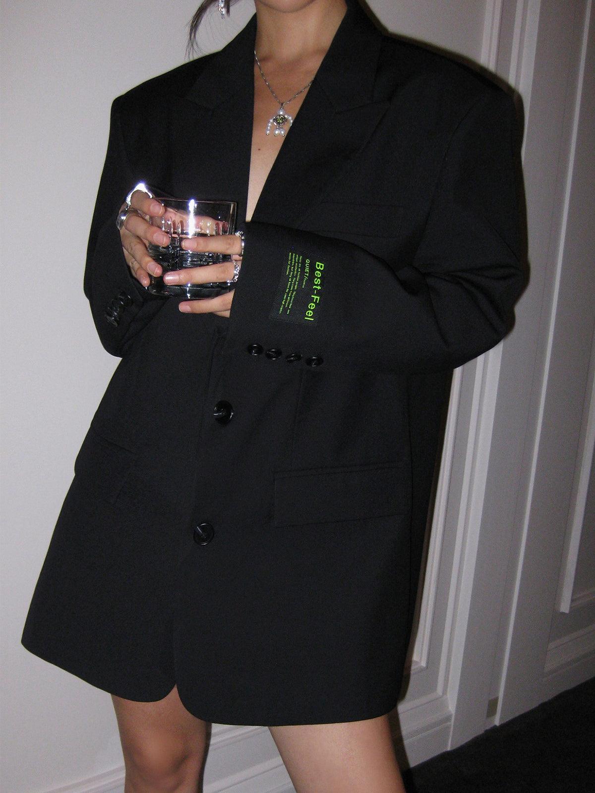 Isabella - Blazer Oversize Donna con Revers Dentellato