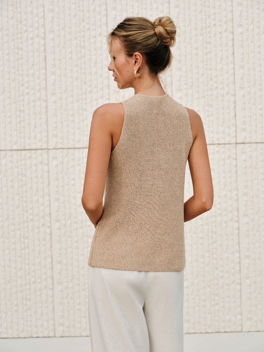 Tea – Canotta Halter Collo Incrociato Estiva Versatile