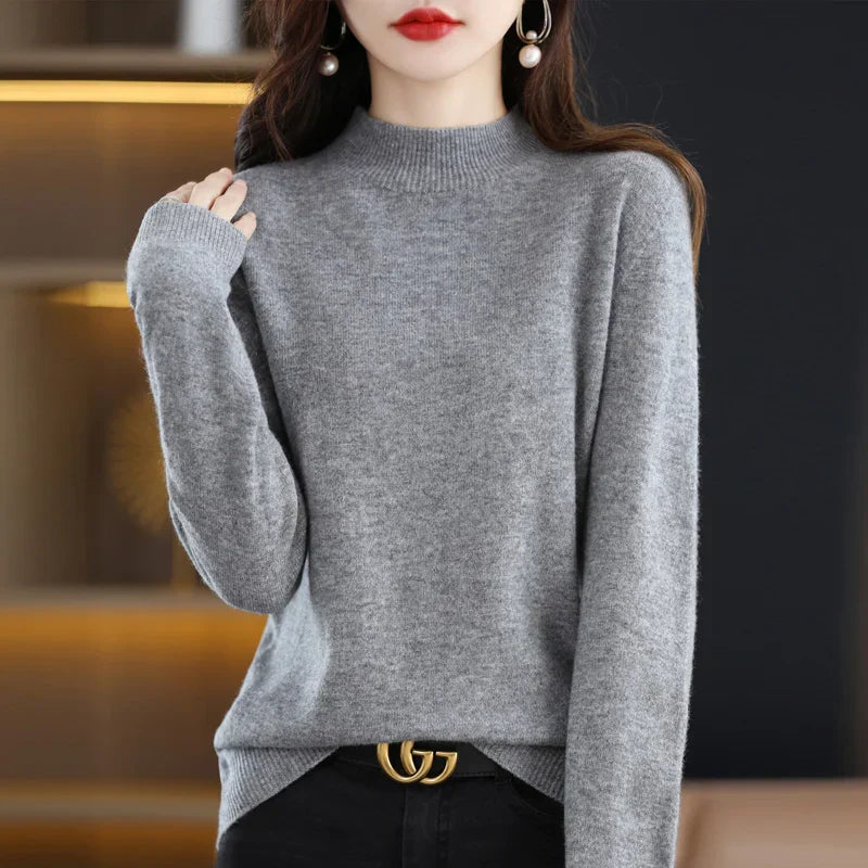 Belinda – Maglione Donna in Lana e Cashmere Elegante Grigio scuro
