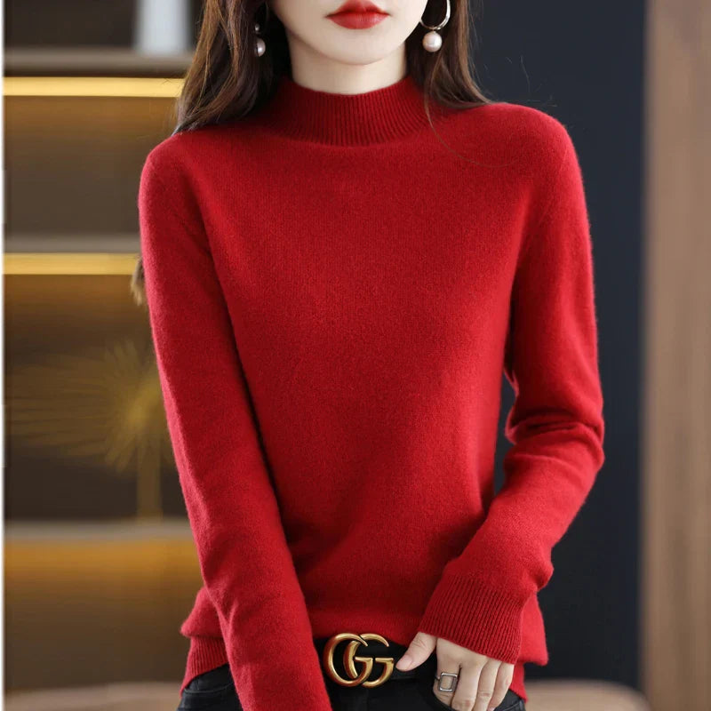 Belinda – Maglione Donna in Lana e Cashmere Elegante Rosso