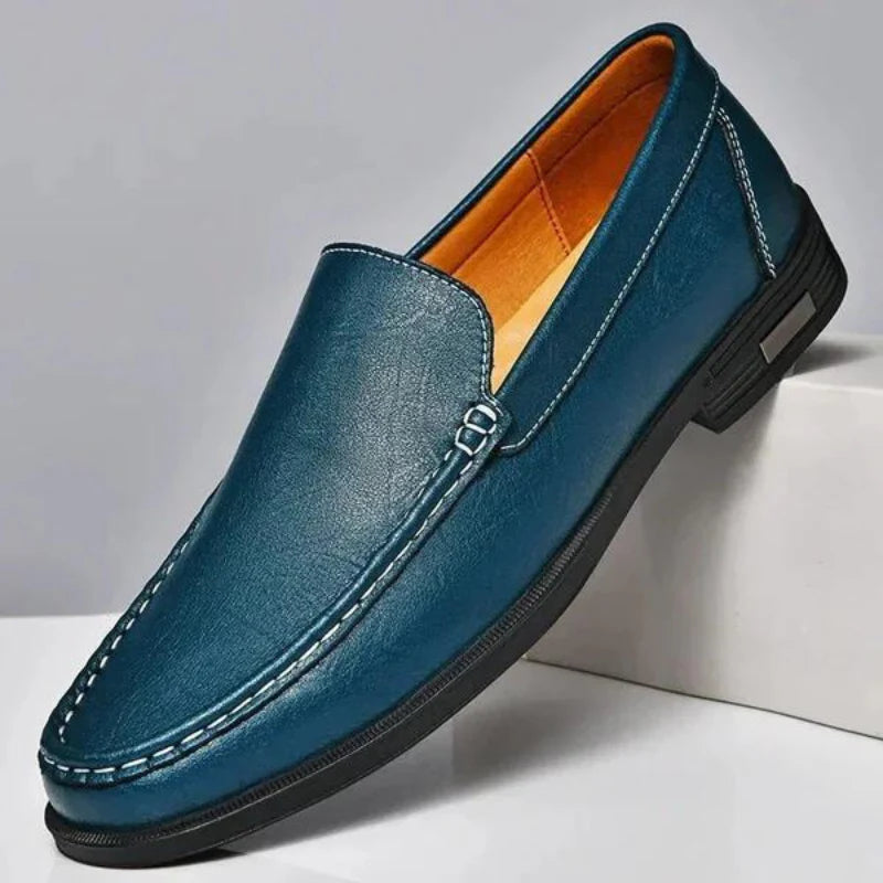 Berta - Mocassini italiani in vera pelle Blu