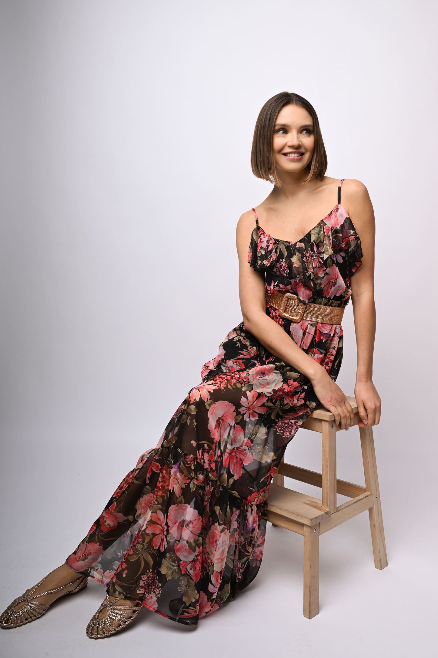 Bianca – Abito Lungo da Donna con Stampa Floreale Romantico e Leggero 1