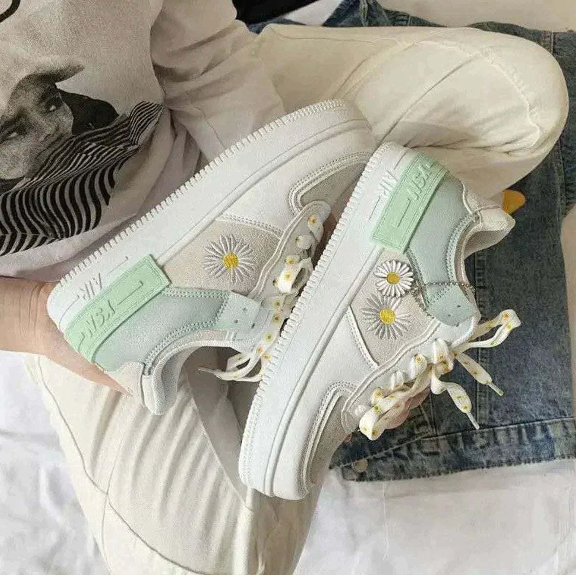 Elena - Sneakers Air Force con motivo floreale
