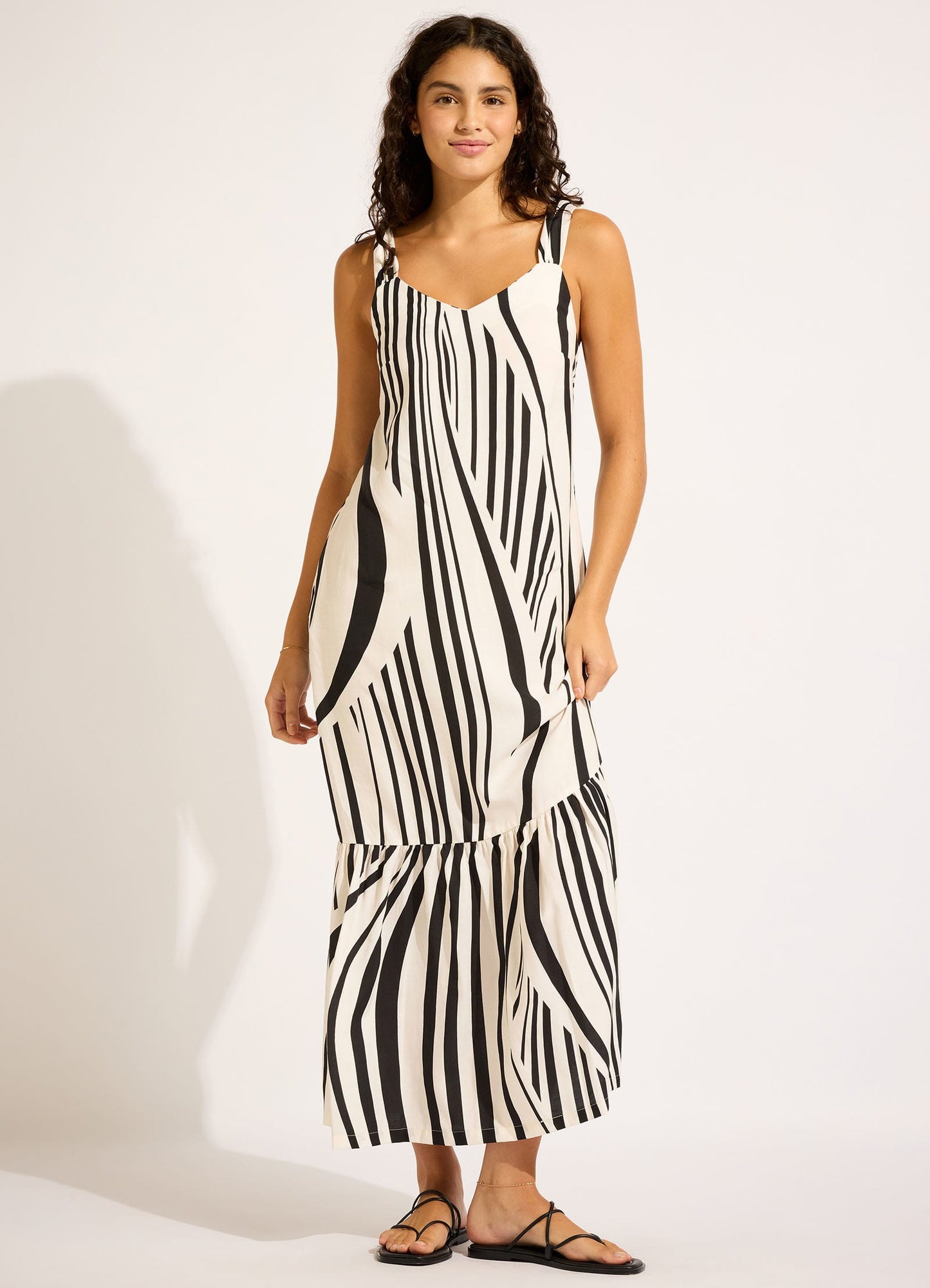 Bronia - Abito lungo 'Coastline' con laccetti sul retro 1