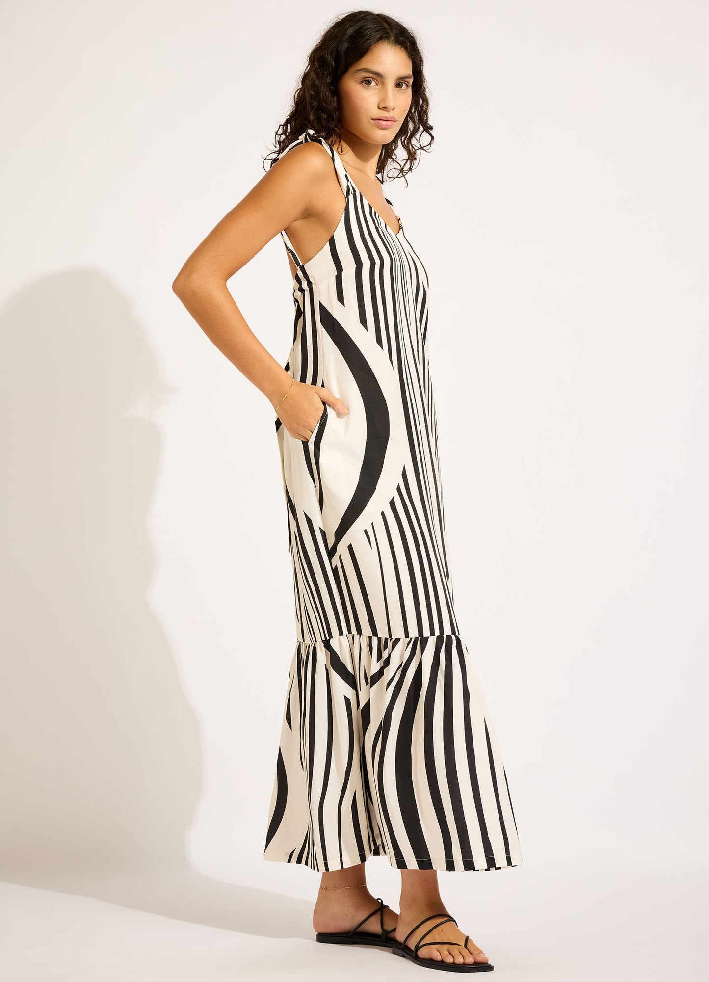 Bronia - Abito lungo 'Coastline' con laccetti sul retro 2