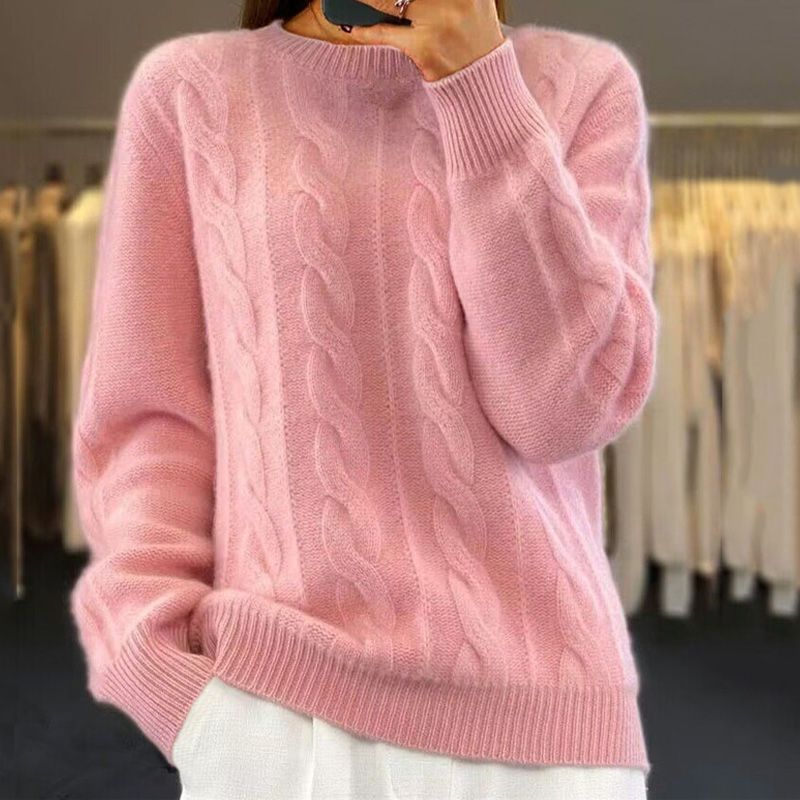Brunella – Maglione Donna Confortevole Caldo ed Elegante Rosa