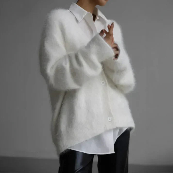 Brunhilde - Maglia oversize in cashmere Bianco