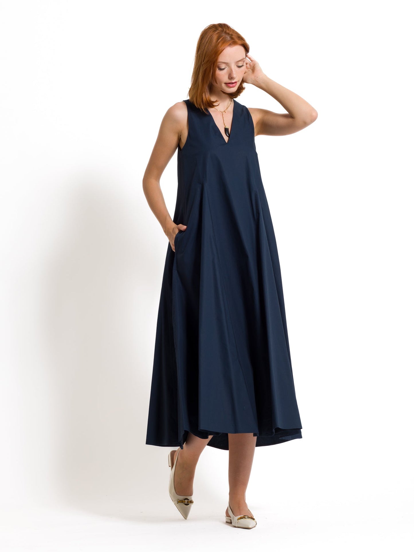 Tristana - Abito lungo in cotone da donna