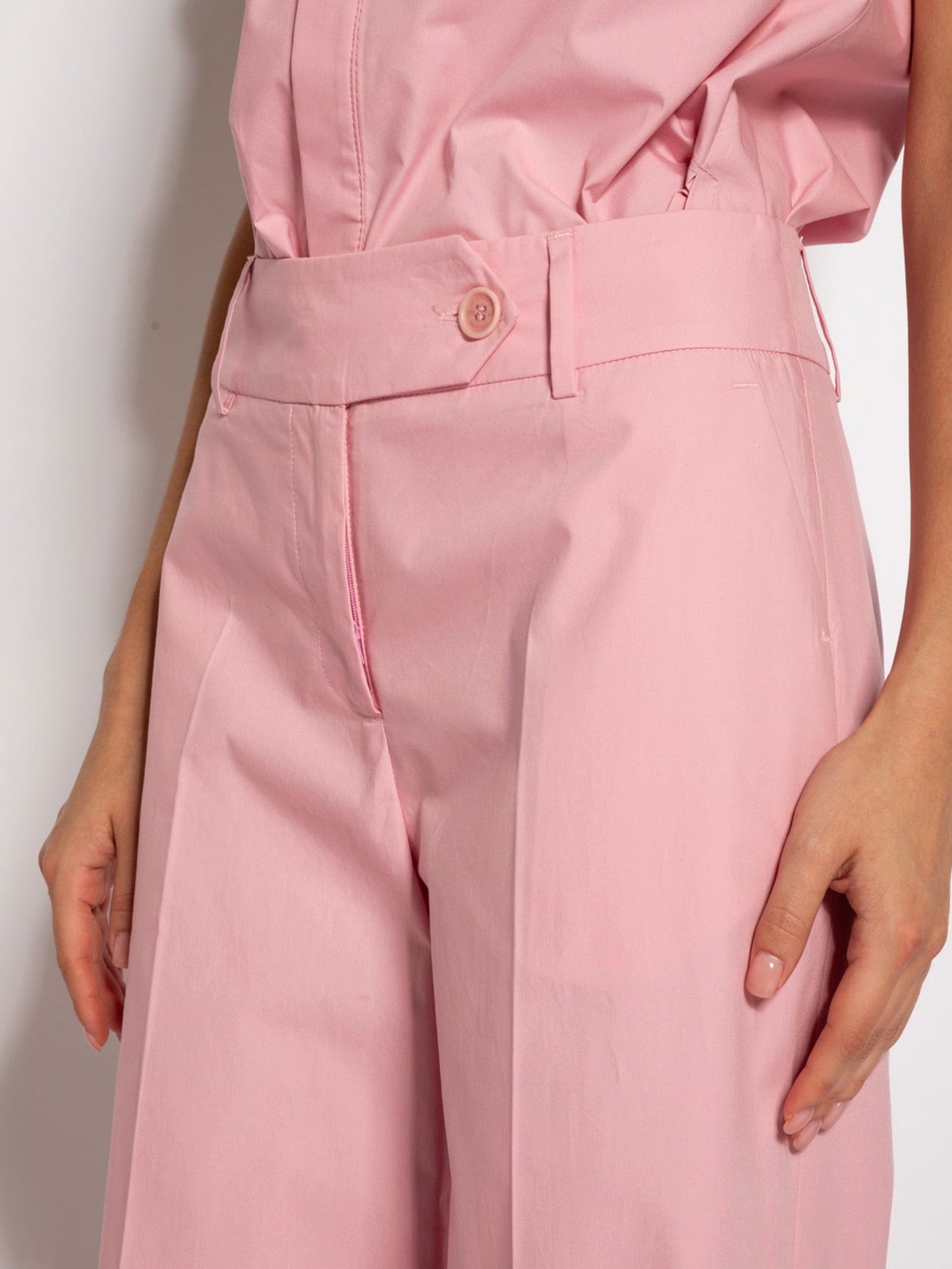 Sandra - Pantaloni dritti in cotone da donna