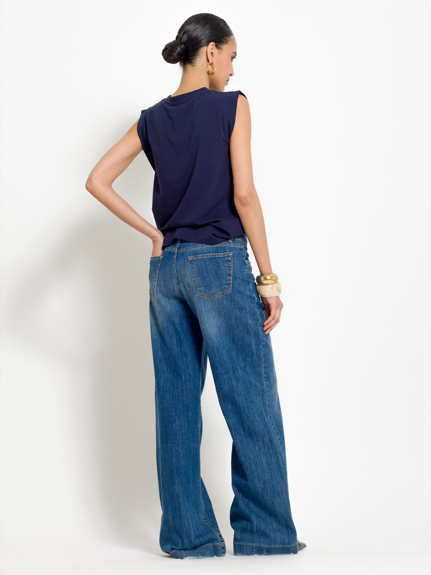 Sestilia - Jeans a palazzo in denim da donna