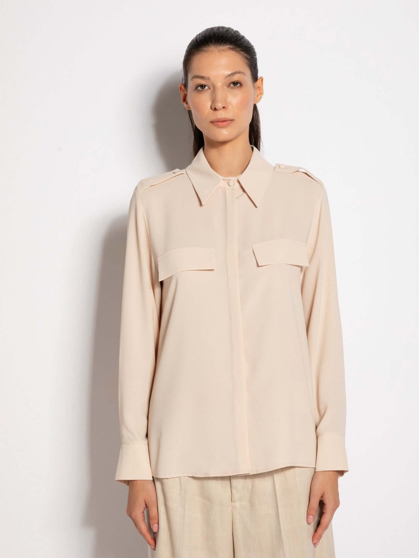 Teresina - Camicia elegante con tasche da donna