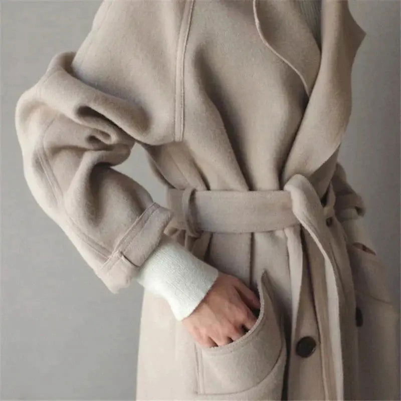 Brizia - Trench lungo in cotone invernale