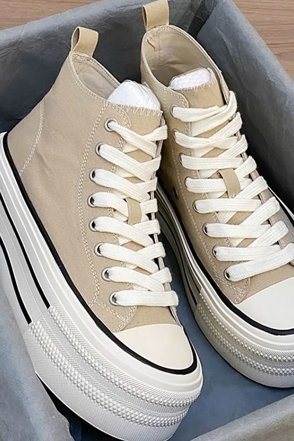 Hosanna - Sneakers alte in tela con plateau, look casual e moderno