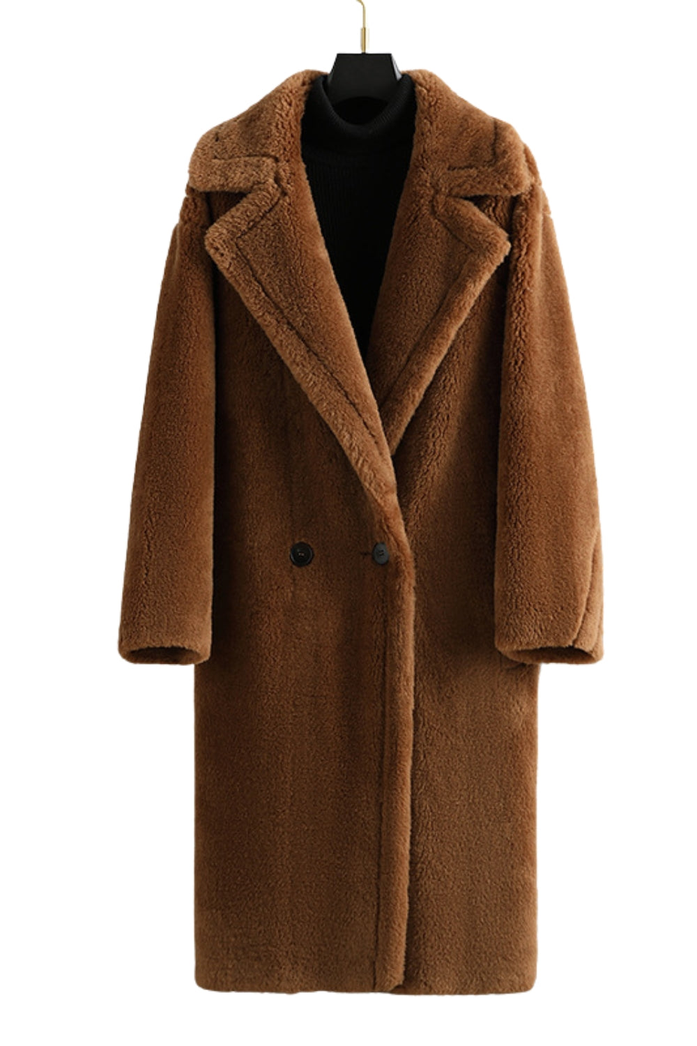 Fiorella - Cappotto lungo effetto teddy, stile sofisticato e comfort invernale