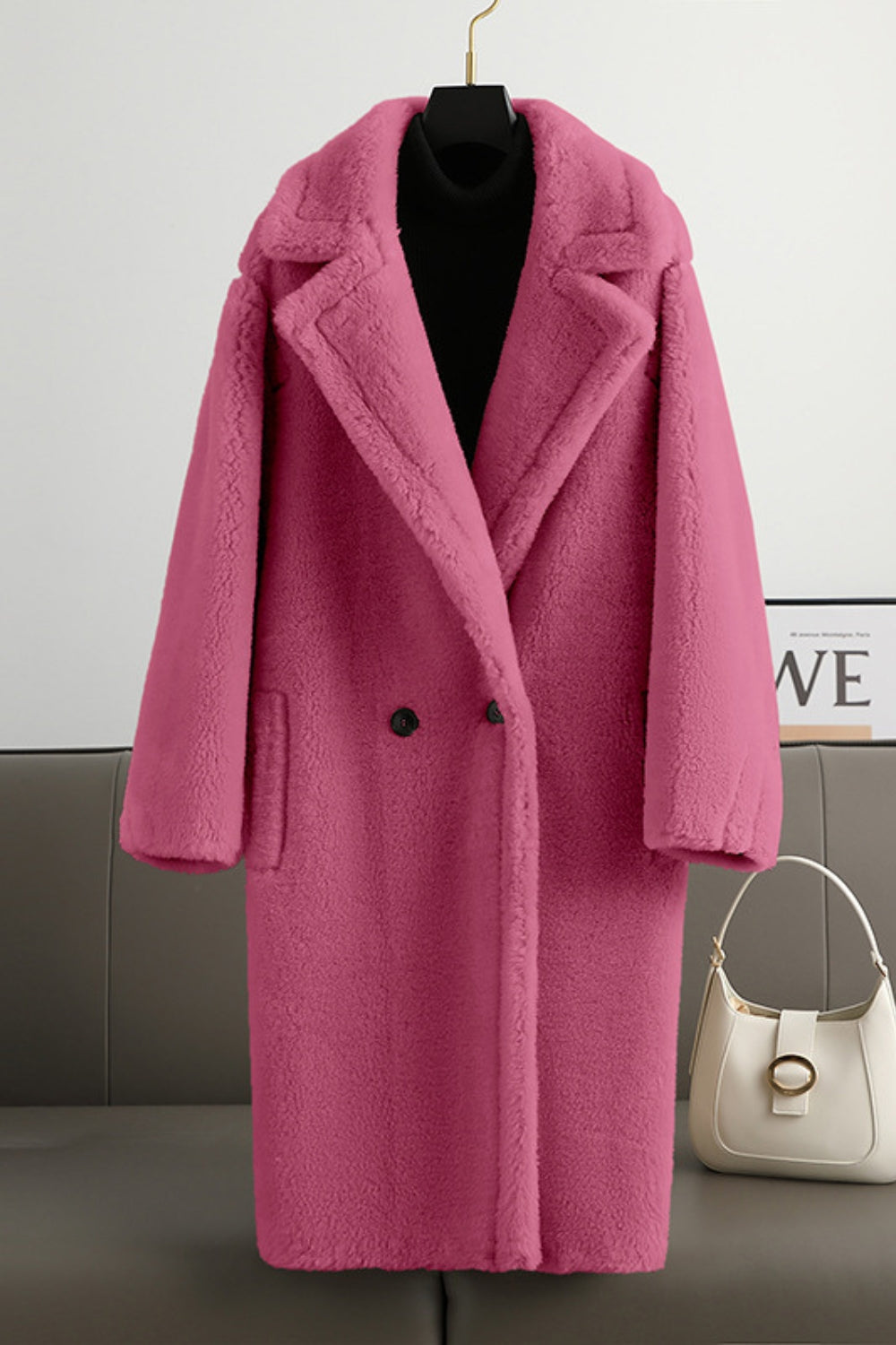 Fiorella - Cappotto lungo effetto teddy, stile sofisticato e comfort invernale