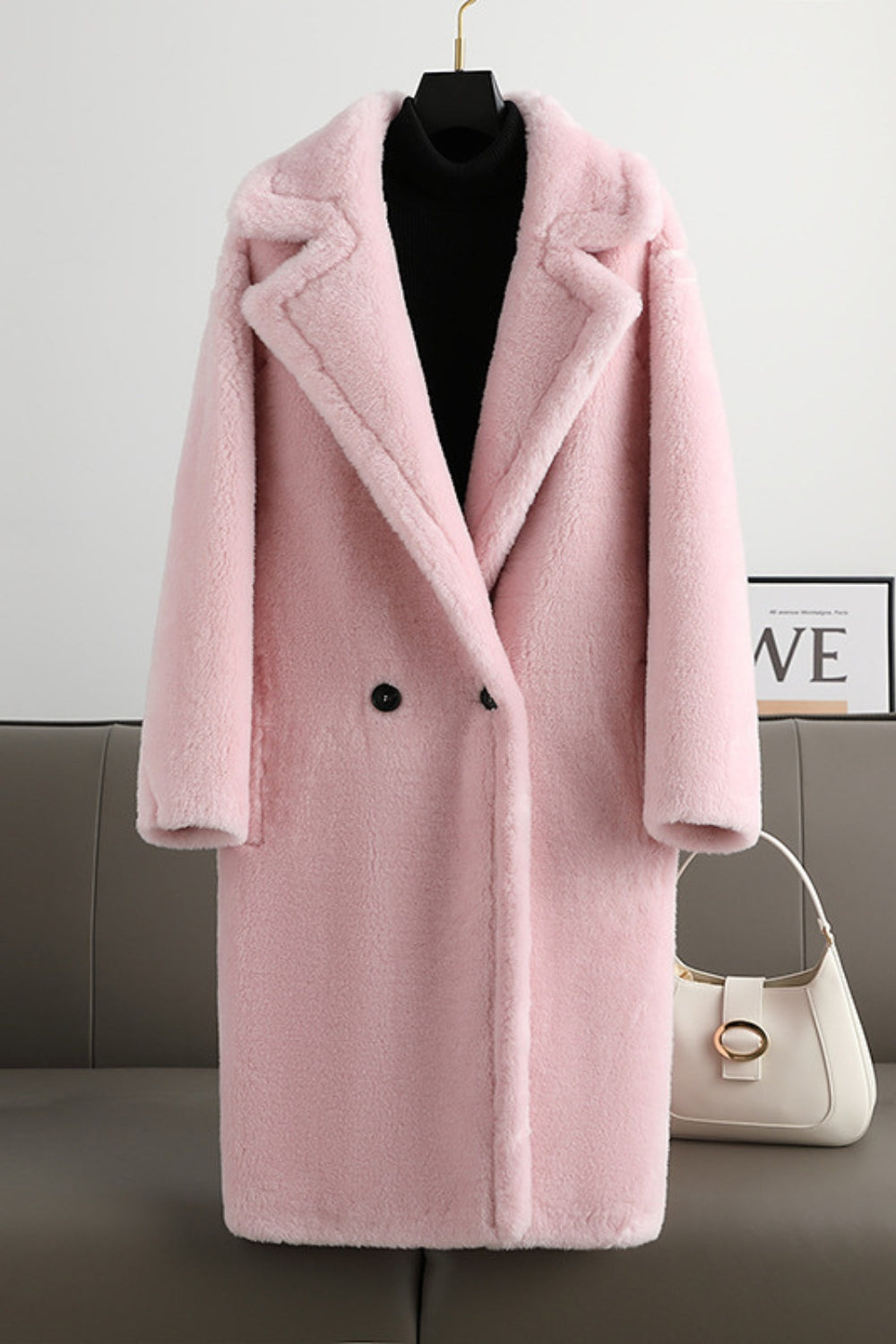 Fiorella - Cappotto lungo effetto teddy, stile sofisticato e comfort invernale