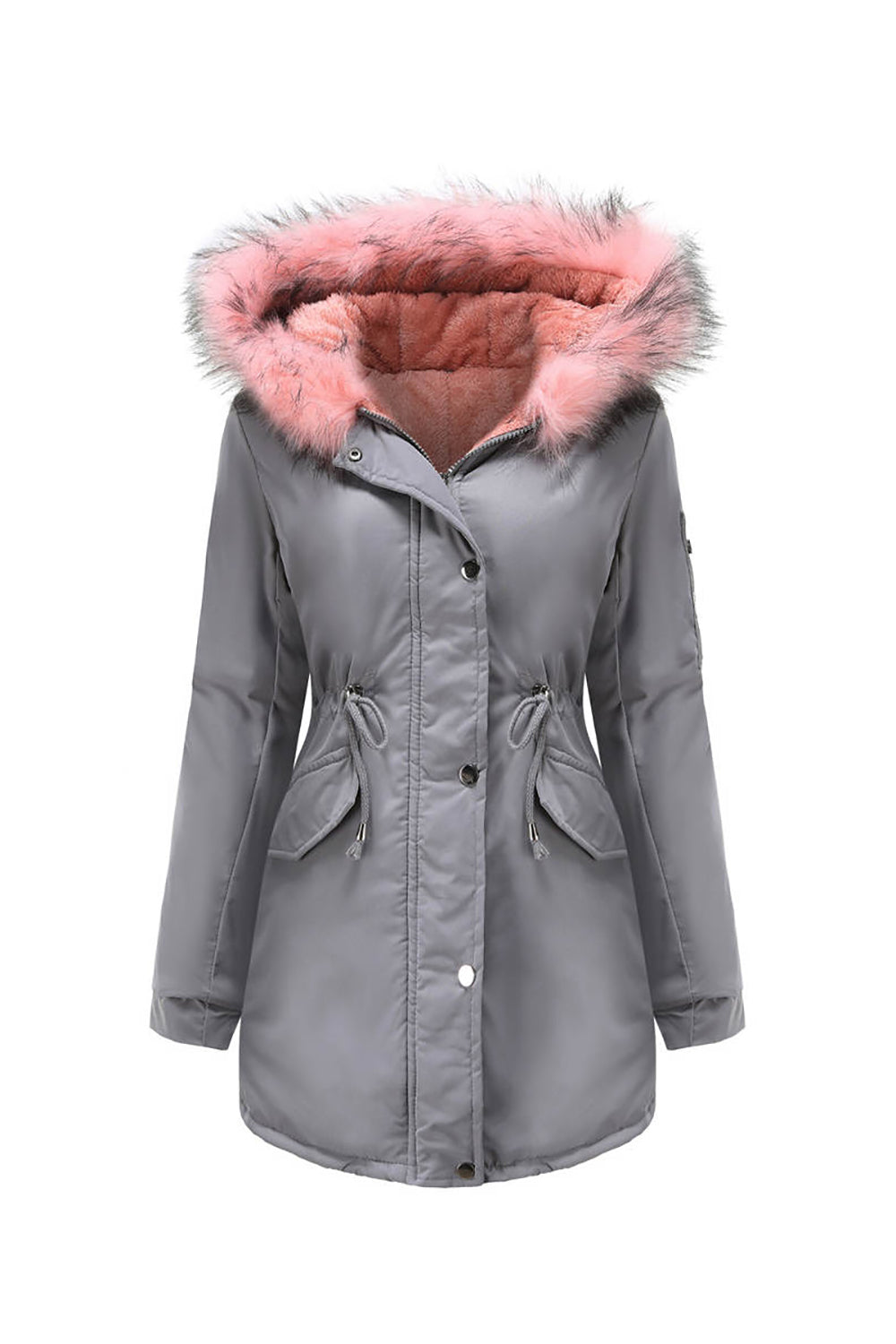 Karla - Cappotto in Pile Caldo con Cappuccio Invernale