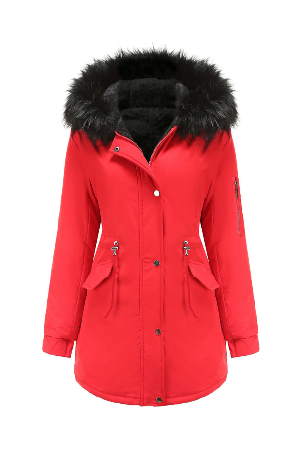 Karla - Cappotto in Pile Caldo con Cappuccio Invernale
