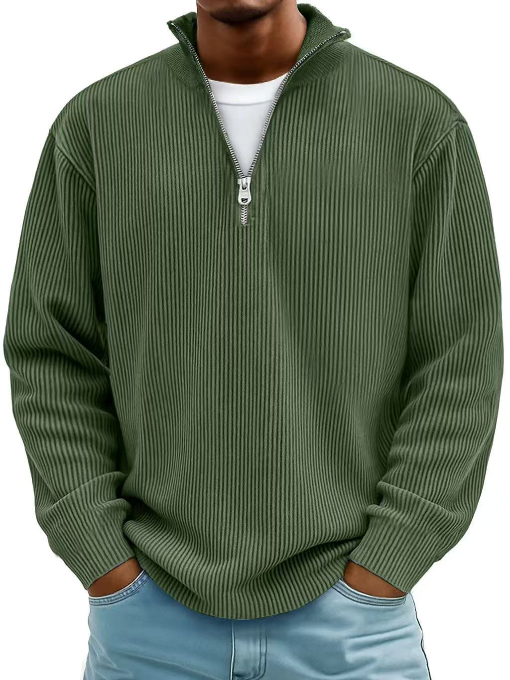 Tulliano - Maglione Moderno Mezza Zip Uomo