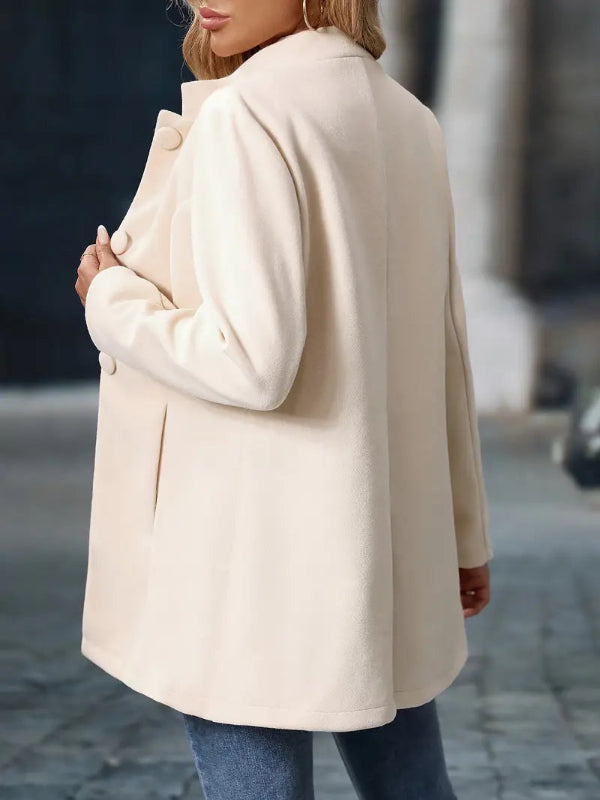 Allegra - Cappotto invernale da donna con bottoni, elegante e versatile per ogni occasione