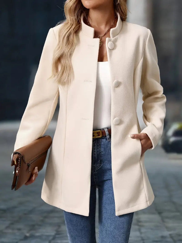 Allegra - Cappotto invernale da donna con bottoni, elegante e versatile per ogni occasione