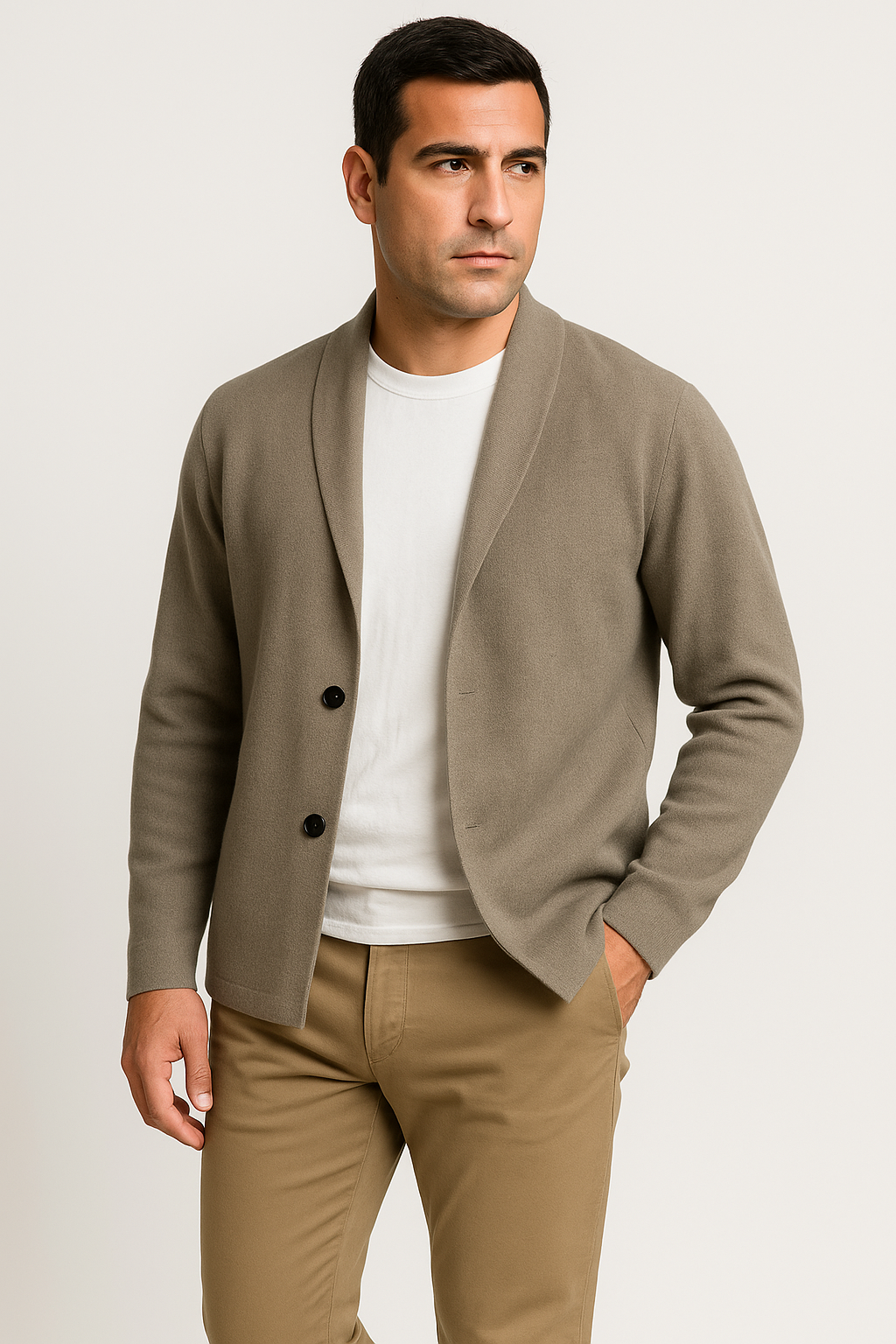 Isidoro - Cardigan Uomo Elegante Versatile Rifinito