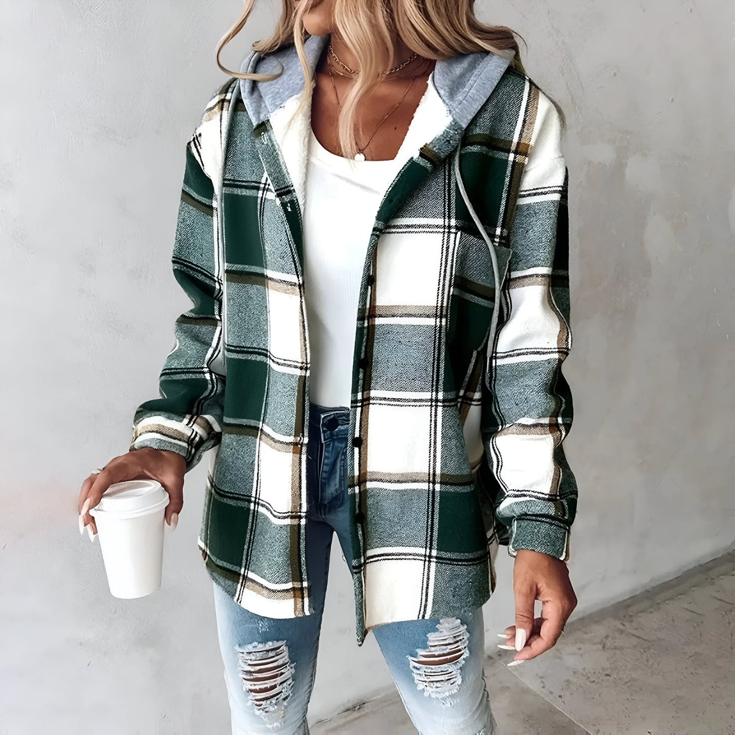 Caterina – Giacca Donna Calda Casual e Versatile Verde