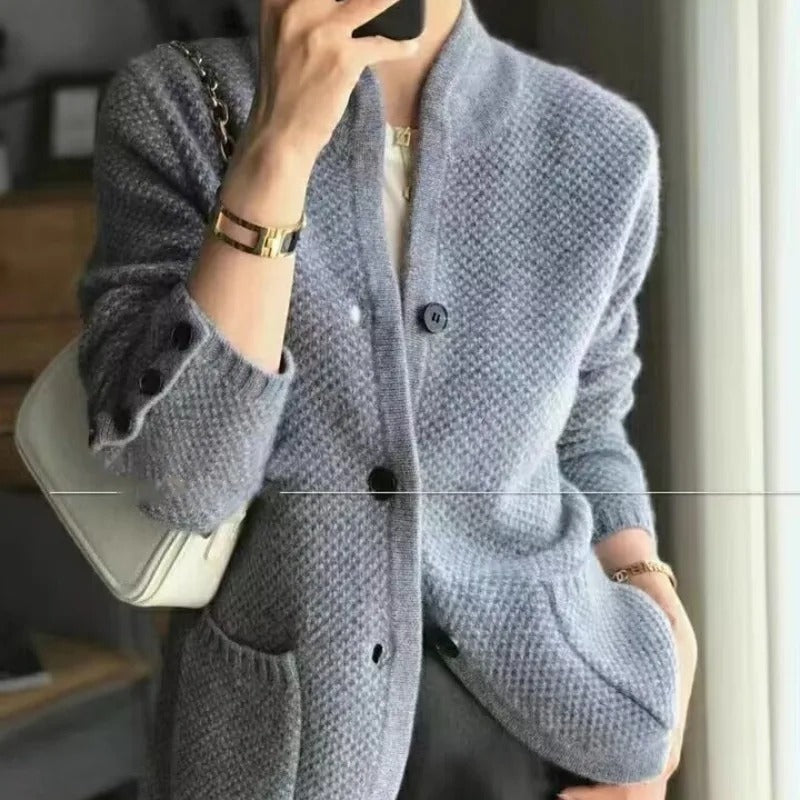 Catia – Maglione Donna in Lana Grossa Invernale Grigio