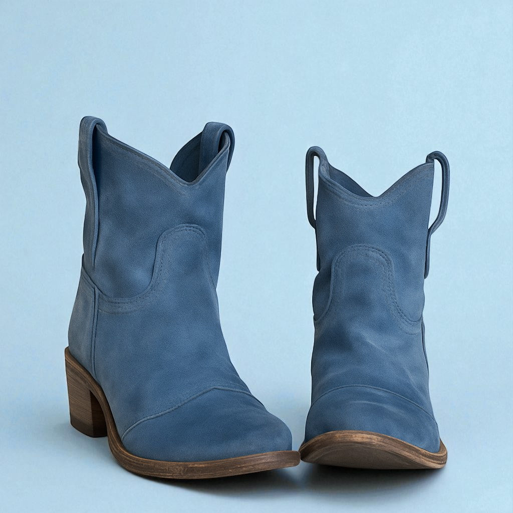 Katia - Stivaletti Donna Western con Tacco Largo