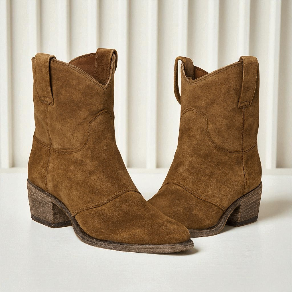 Katia - Stivaletti Donna Western con Tacco Largo