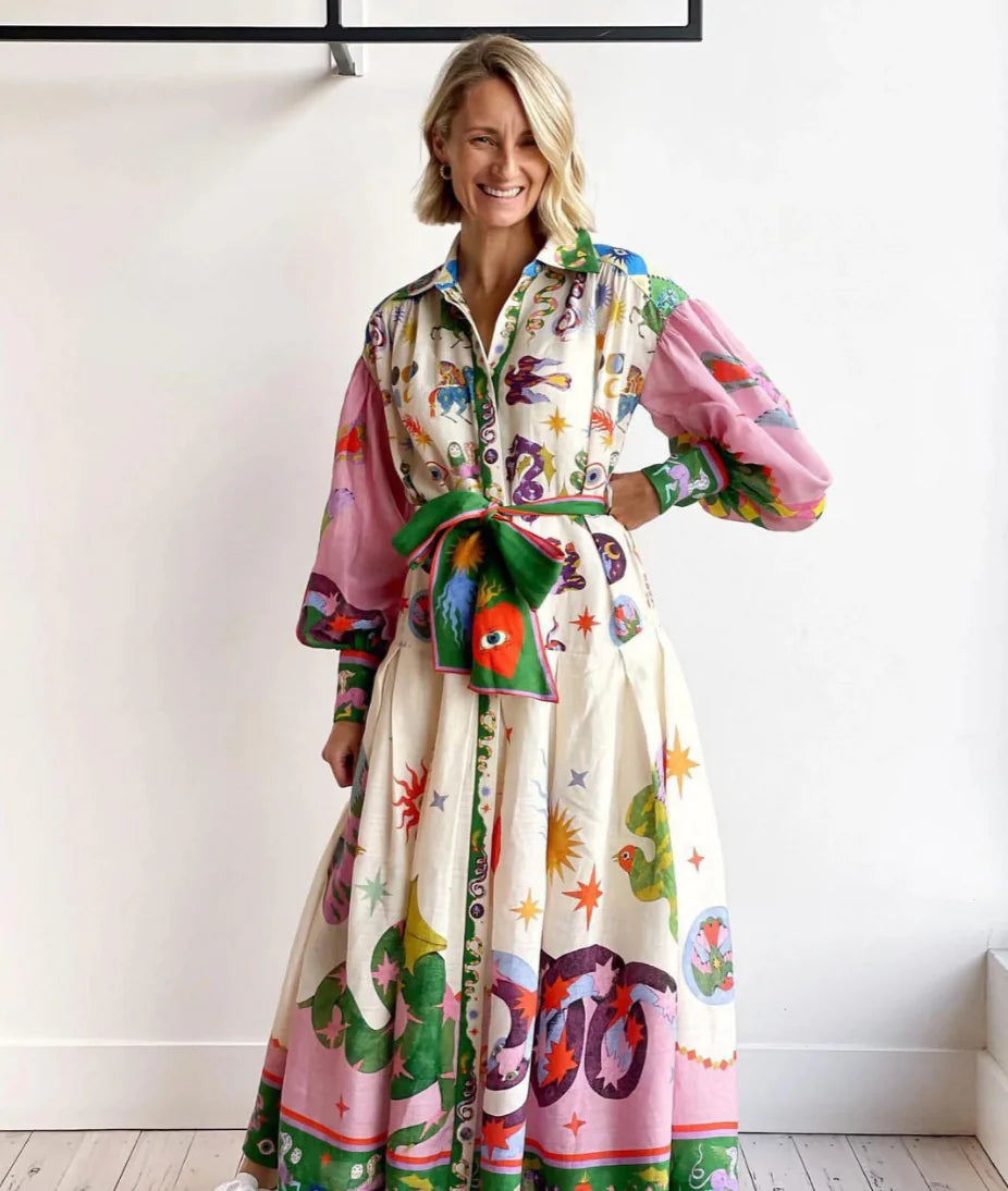 Cinzia - Abito Maxi Elegante Italiano 2