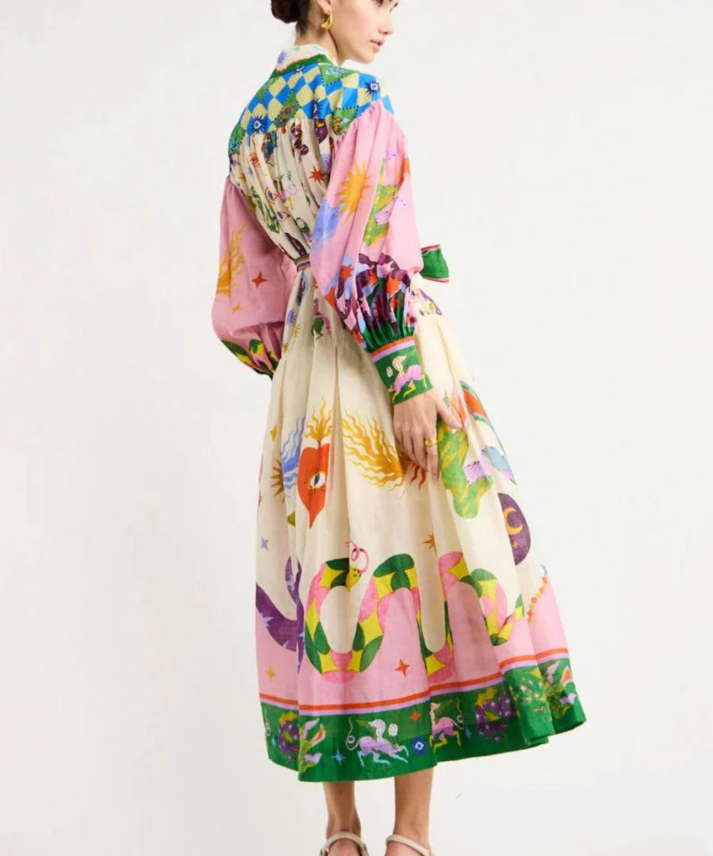 Cinzia - Abito Maxi Elegante Italiano 3