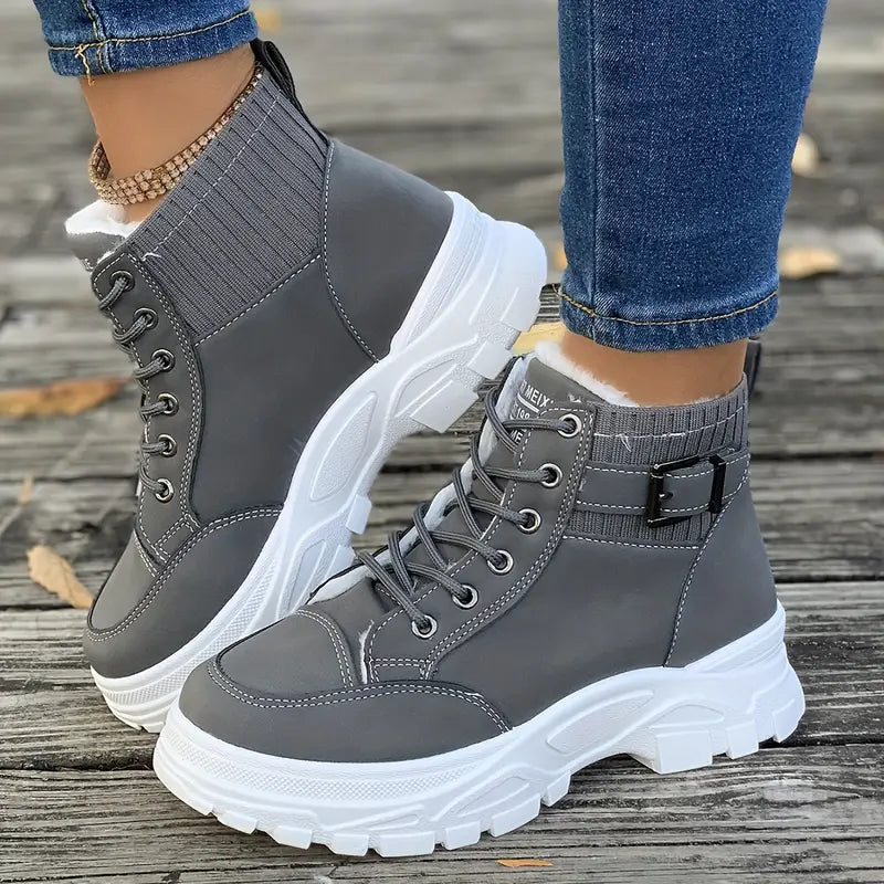 Clara – Stivali Donna Invernali Caldi ed Eleganti Grigio