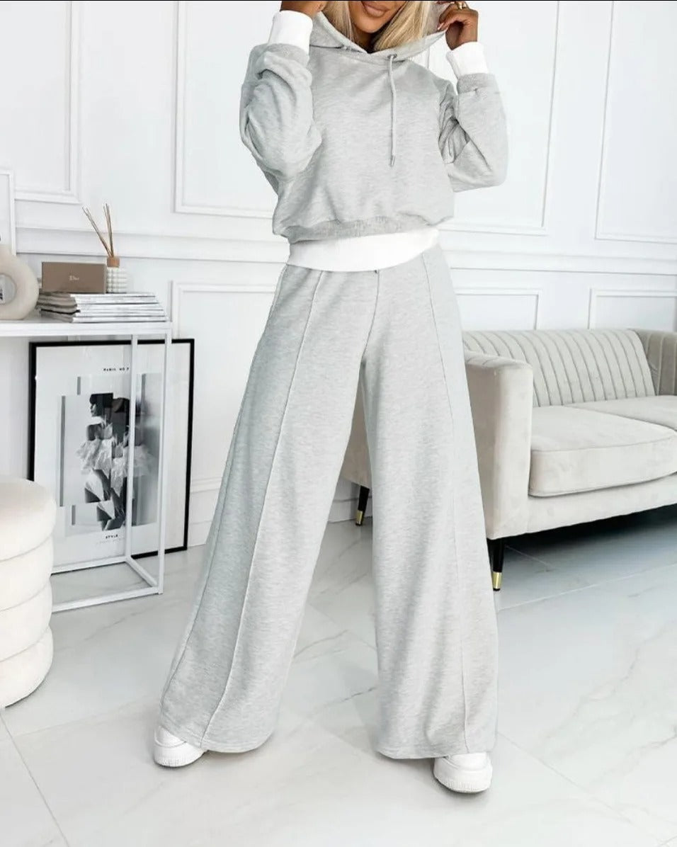 Cora – Set Donna Due Pezzi Maglia e Pantaloni Grigio