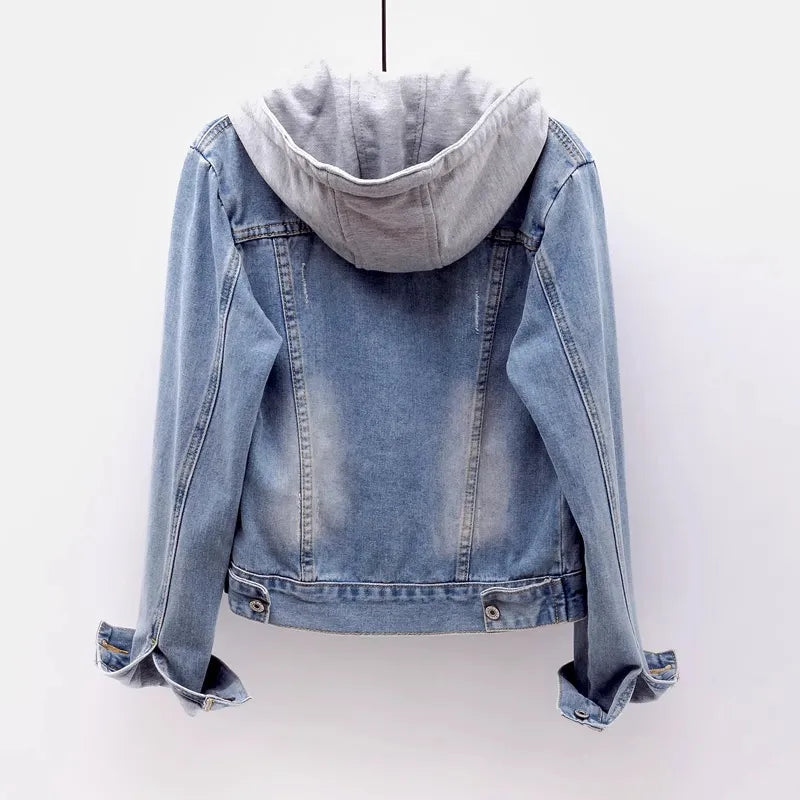 Crescenza – Giacca di Jeans Donna Blu Classica Azzurro chiaro