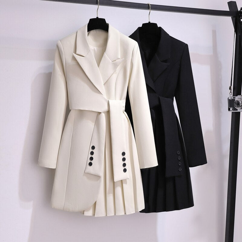 Cristina – Abito Blazer Donna Classico Nero Elegante Albicocca