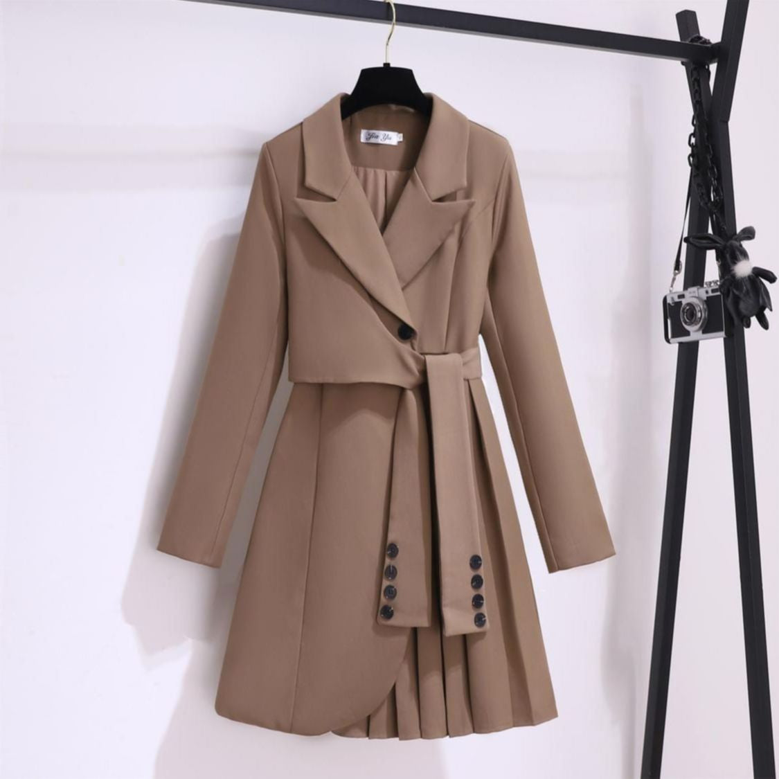 Cristina – Abito Blazer Donna Classico Nero Elegante Kaki