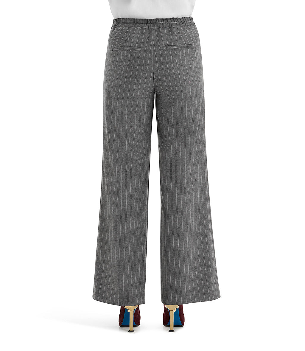 Allegra - Pantalone Gessato Grigio Donna