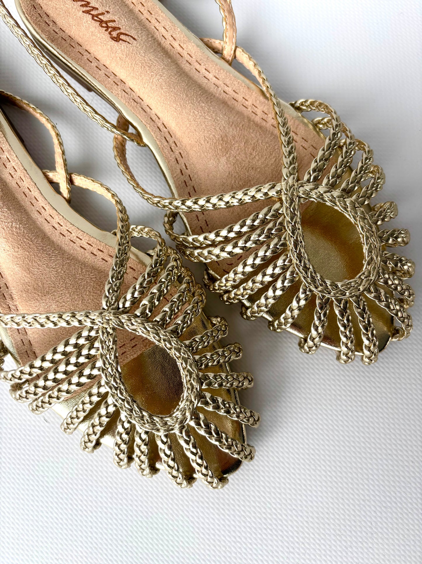 Rosita - Sandali flat oro eleganti da donna