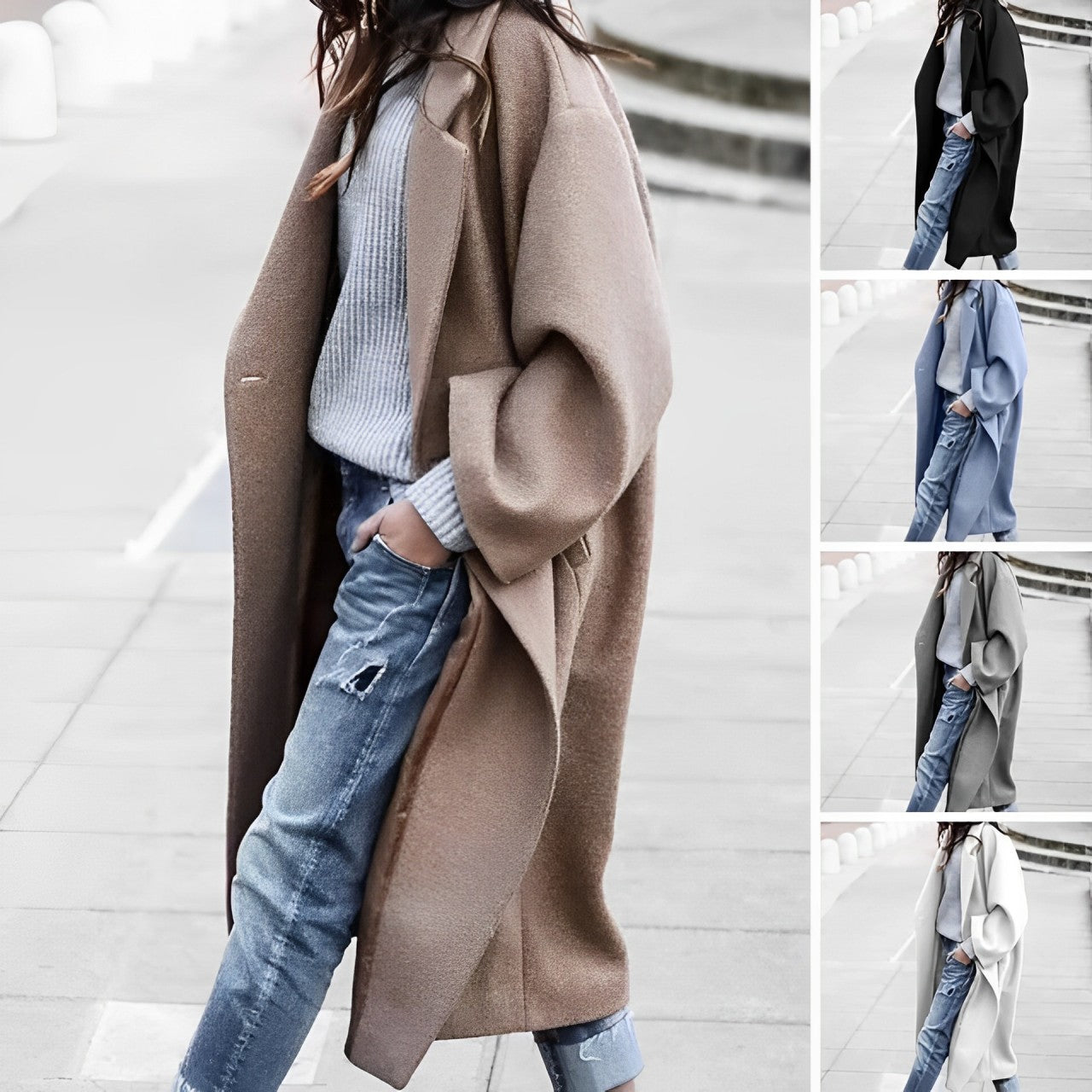 Daniela – Cappotto Donna Lungo in Lana Monopetto