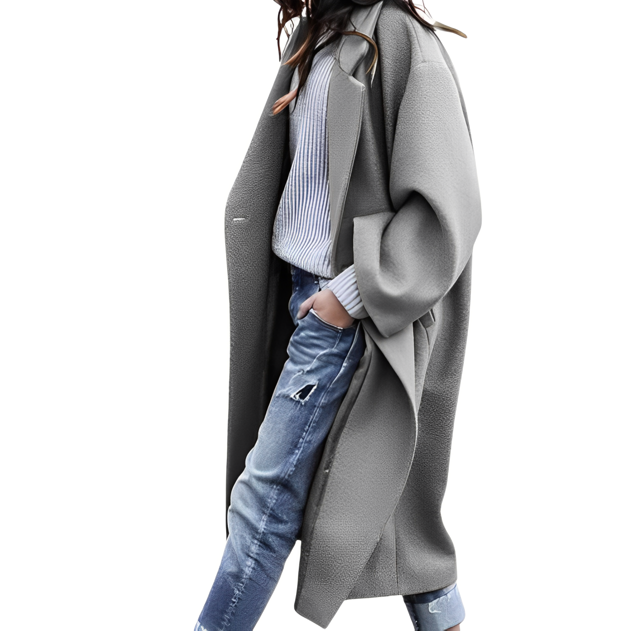 Daniela – Cappotto Donna Lungo in Lana Monopetto