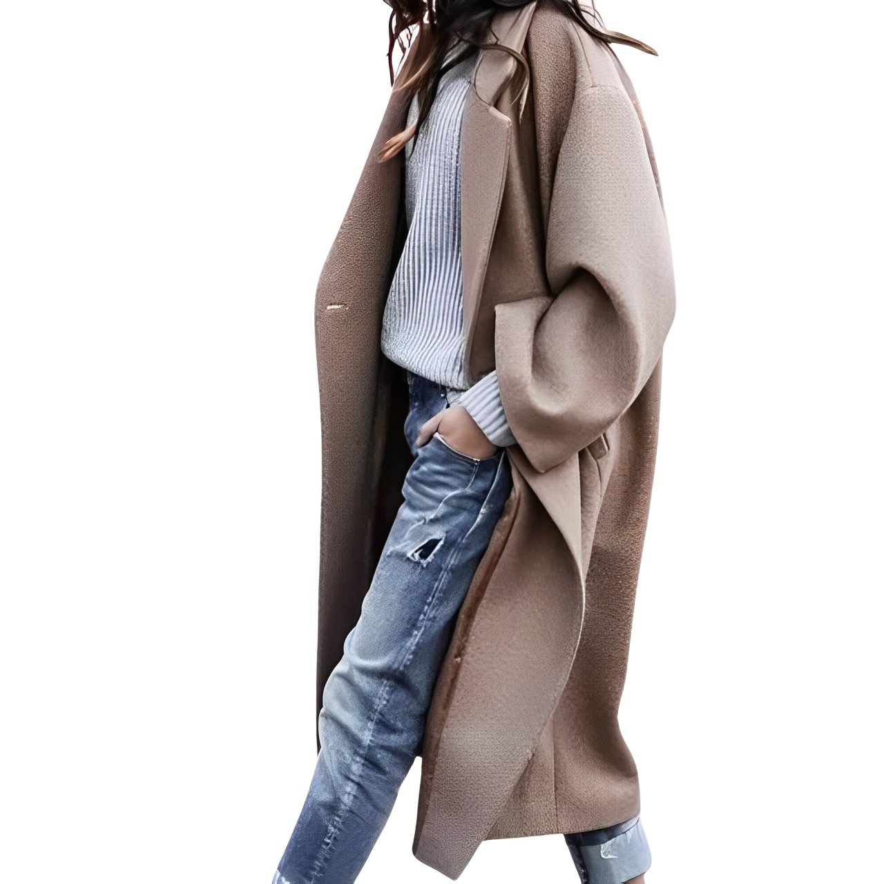 Daniela – Cappotto Donna Lungo in Lana Monopetto